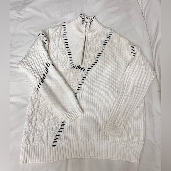 STAUD Hampton cotton blend half zip sweater XXS - Picture 4 of 8